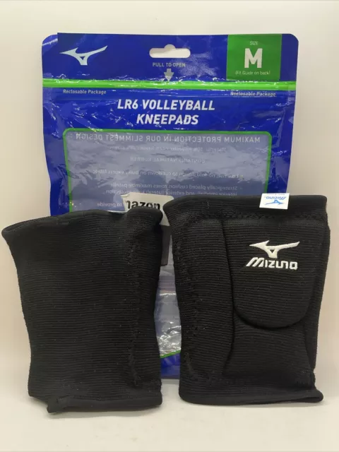 Mizuno LR6 Volleyball Knee Pads Size Medium New Black