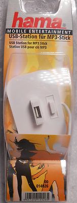 USB-STATION per mp3-Stick Hama 14026 lettore mp3 BIANCO PC Docking Station USB NUOVO 