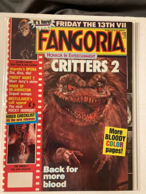 FANGORIA # 74 Horror Magazine 1988 Critters 2 Friday the 13th VII Beetlejuice