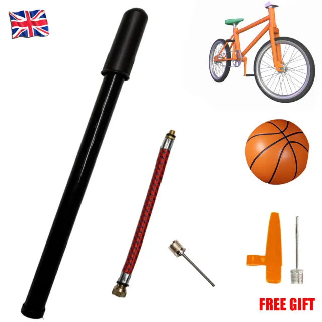 Bike Pump Bicycle Cycling Tyre Inflator Hand Pump Schrader Valve Adaptor UKStock