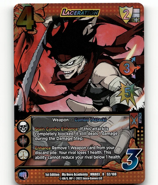 UniVersus Laceration My Hero Academia: Heroes Clash 1st Edition Rare