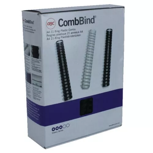 100 x 16mm Binding Combs GBC Black CombBind 4028600 Ex-Display