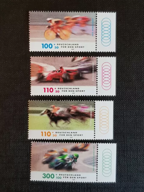 Bund MiNr. 2031 - 2034, postfrisch SR, Sporthilfe: Rennsport, JG 1999