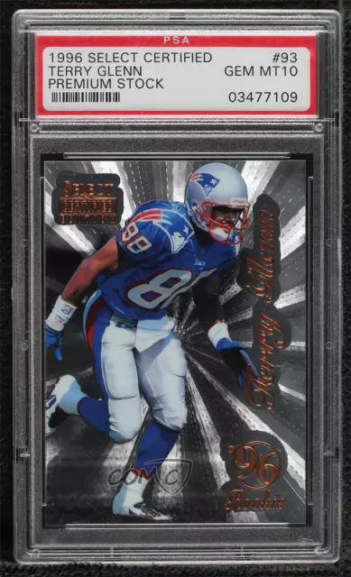 1996 Select Certified Edition Premium Stock Terry Glenn #93 PSA 10 Rookie RC