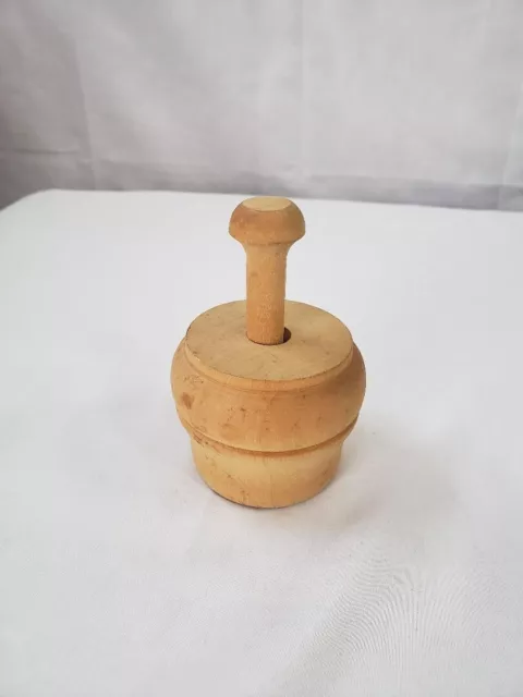 Vintage Small Wooden Butter Press Mold