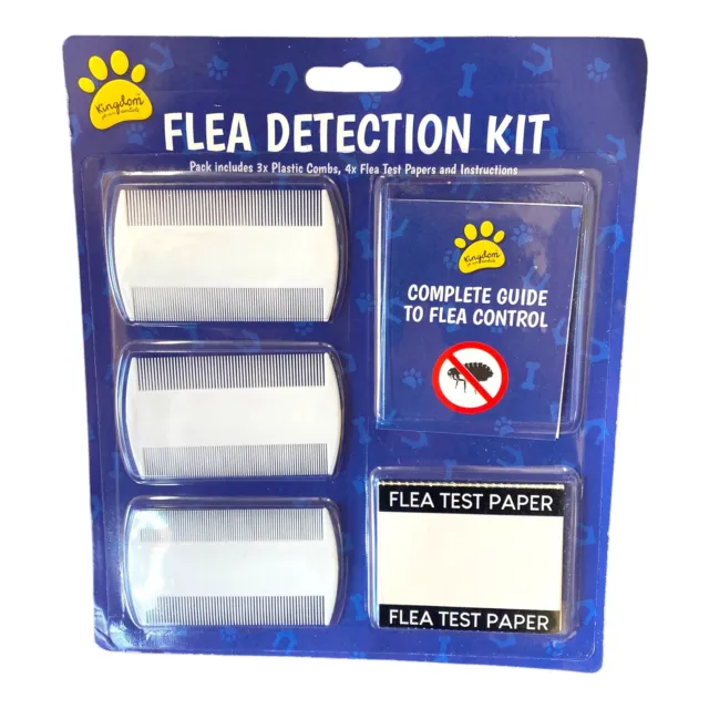 Flea Fine Tooth Comb Head Lice Pet Cat Dog Flee Nit Eggs Detect Kit Brush Remove