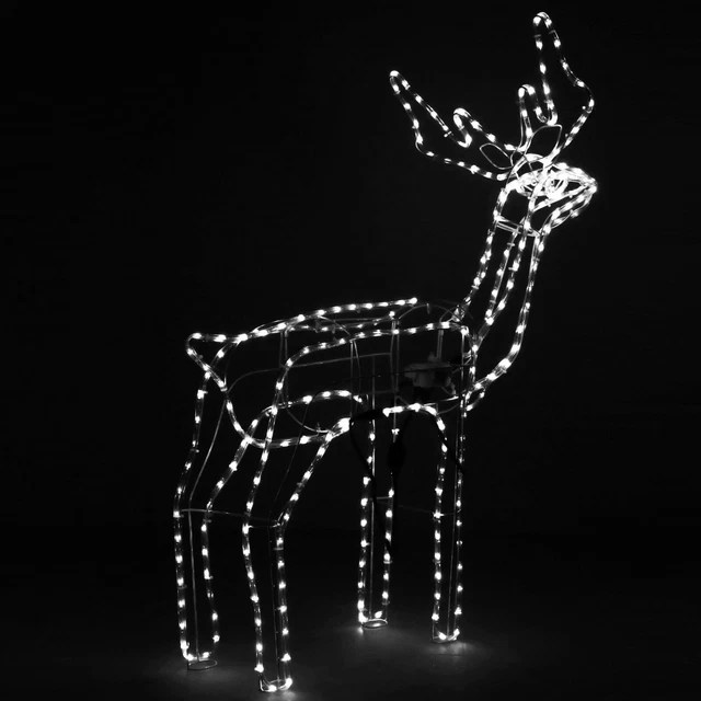 XXL LED Magic Rentier Mit Motorisiertem Kopf – 216 LEDs (36 Flash), IP44, Für Innen & Außen, Weihnachtsdekoration