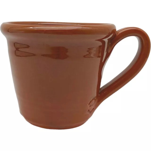 Williamsburg Pottery Coffee Mug - 16oz Large Brown Terracotta Redware Rustic