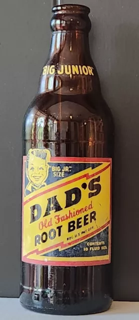 Dads Root Beer Bottle Label Dad's Big Jr Size 10 Oz - Dallas - Ft Worth  - Texas