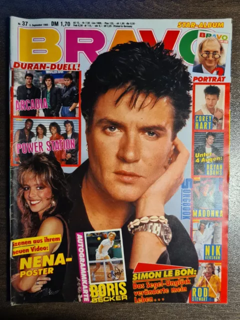 BRAVO 37/1985 Heft Komplett - Nena, Bryan Adams, Rod Stewart, Wham, Arcadia-Top!