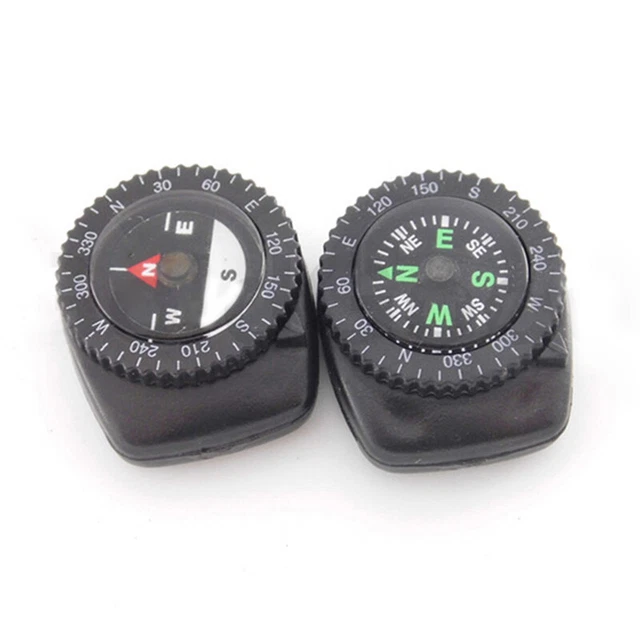 2pcs mini boussole détachable Portable Camping Camping Compass Survival Too- -wf