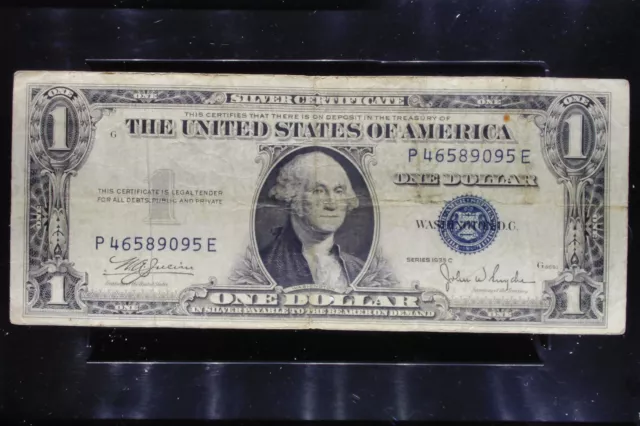 1935-C 1935C $1 Silver Certificate Dollar Bill Blue Seal P 46589095 E