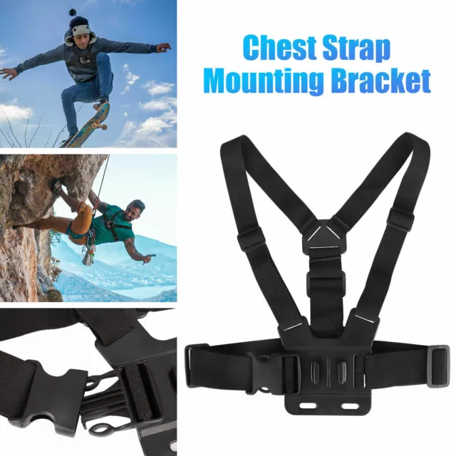 Body Chest Strap Harness Adjustable Vest Belt Mount Support For GoPro Camera Pho