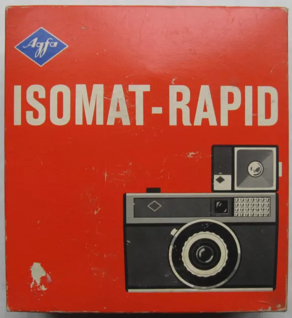 Agfa Isomat-Rapid 35mm Camera  with case, flash, instructions in original box