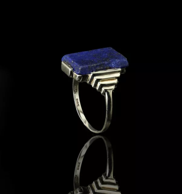 585/14kt or Jaune Anneau, Avec Lapis Lazuli,Taille 53, Bon État 3