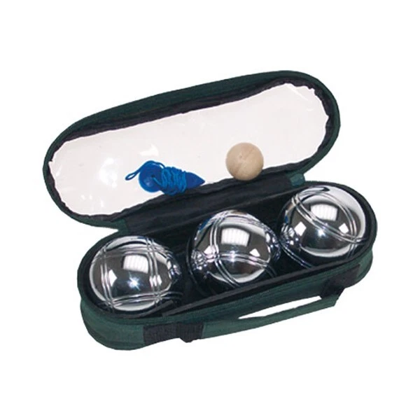 6 Boules Chromées 720g Sacoche De 6 Boules De Pétanque Chromées - Set Complet Avec Cochonnet Et Fil Mesureur Cochonnet Mesureur Inclus
