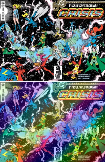 Crisis On Infinite Earths #1 (Main/Foil Facsimile Edition Set)(2024) ~ Dc