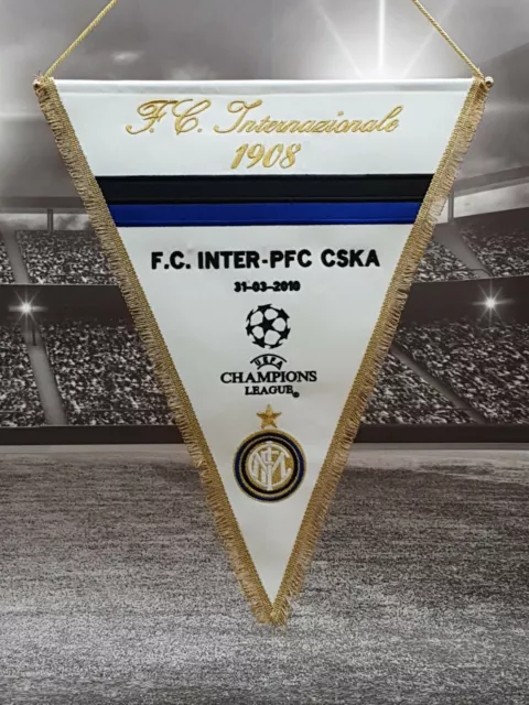 FC Internazionale v PFC CSKA Mosca 2010 Gagliardetto Ricamato Calcio...