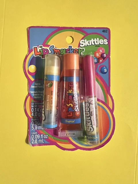 Vintage Bonne Bell Lip Smacker Skittles Tropical Banana Mango Tangelo Gloss #462
