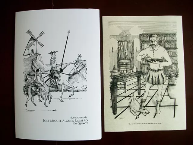 El Quijote, Carpeta con 9 laminas en Impresión Digital de Jose Miguel Alguer