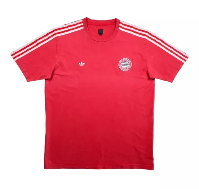 BAYERN MUNICH 90s Adidas Retro Football T-Shirt L Mens Vintage Soccer Tee