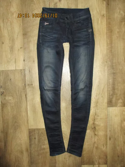 🌸 G-STAR HÜFT Jeans 🌸 Lynn Skinny 🌸 Xs W26 L34 Stretch Dunkelblau EUR ...