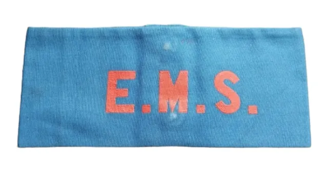 Genuine WW2 E.M.S. Emergency Medical Service Home Front Armband