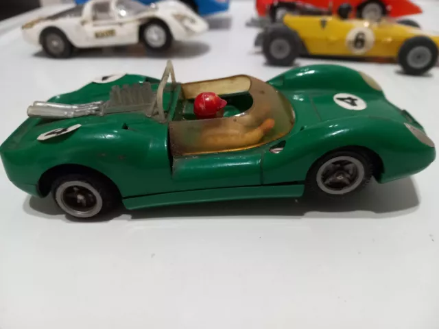 FLEISCHMANN Auto Rallye SLOT CAR Lotus verde 1/32 comp. polistil policar