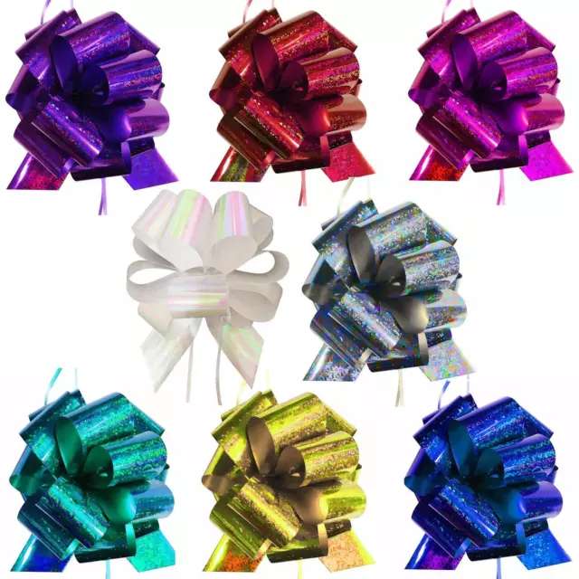 Deluxe Holographic 50mm Pompom Bows