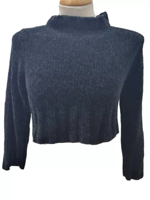 UK8 10 S Chenille Strickpullover Pullover Pullover Winterwärmer kurzes Top VERKAUF