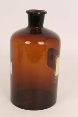 Apotheker Flasche Medizin Glas braun Tinct Valerianae antik Deckelflasche 6