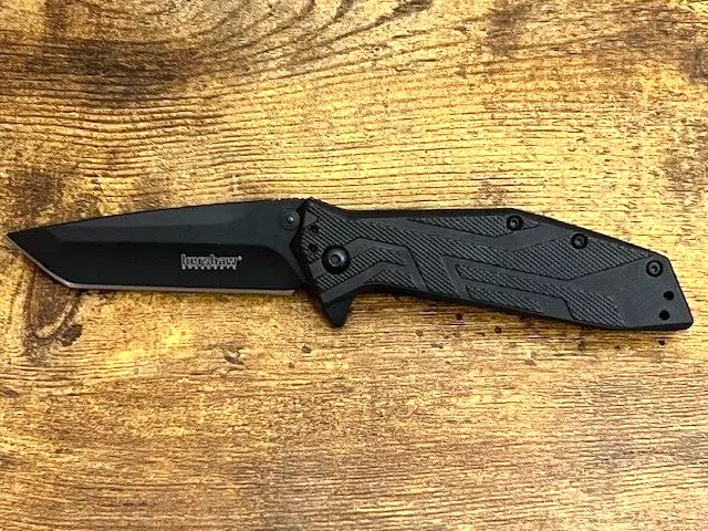 KERSHAW - 1990 Brawler TANTO SpeedSafe Assisted Linerlock BLACK- Great