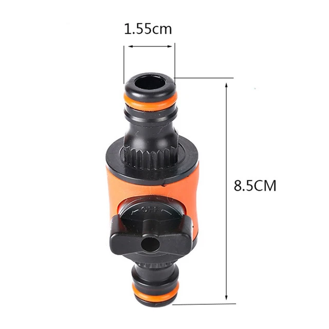 2PC Hose Pipe Tap Shut Off Valve Fitting Connector Garden/Garden Quick Coupler 3