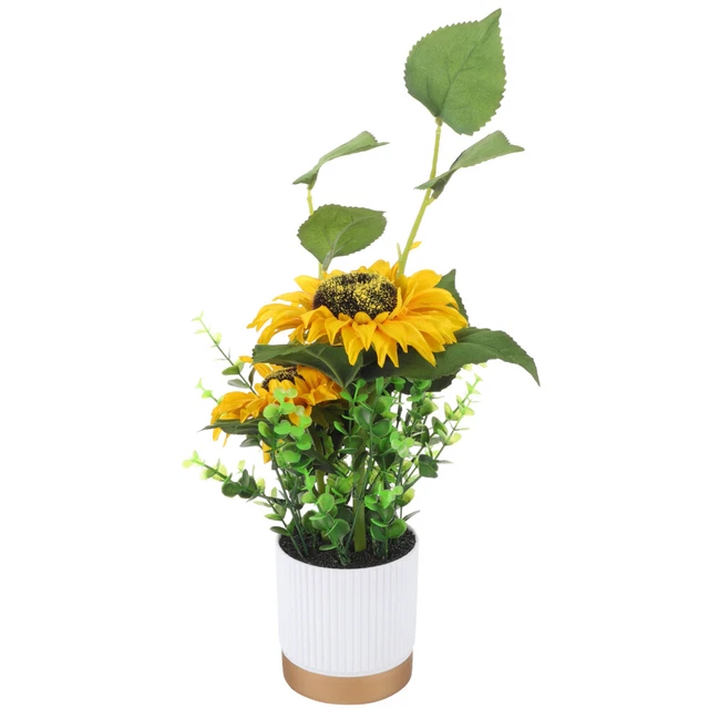 Falso bonsai artificiale pianta in vaso mini girasoli piante vaso