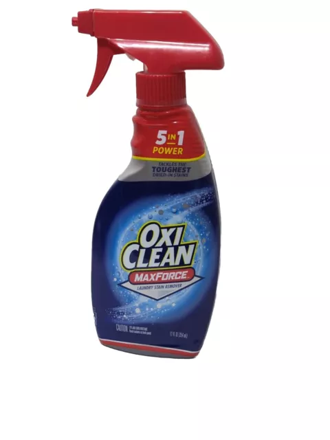 Oxi-Clean 5 In 1 Max Force Laundry Stain Remover, 12-oz. Spray Bottle New
