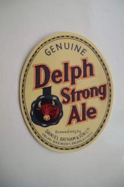 Mint Daniel Batham Brierley Hill Strong Ale  Brewery Beer Bottle Label