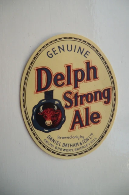Neuwertig Daniel Batham Brierley Hill Strong Ale Brauerei Bierflasche Etikett