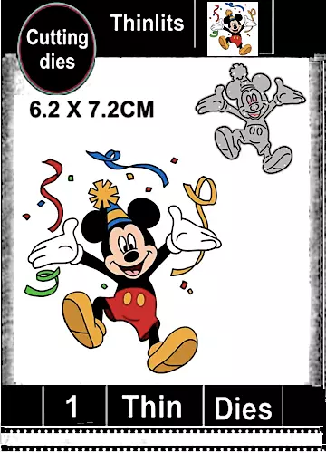 Cutting Dies Cut Emboss & Stencil Thin Dies ~Celebrating  Mickey Mouse Code E15