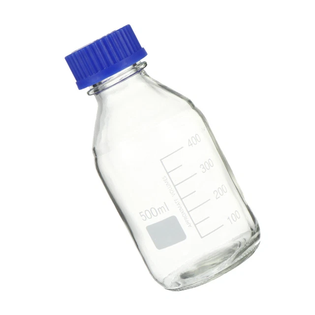 Bottiglia Reagente In Vetro Borosilicato Eisco Labs – 100 Ml Con Tappo A Vite Graduato