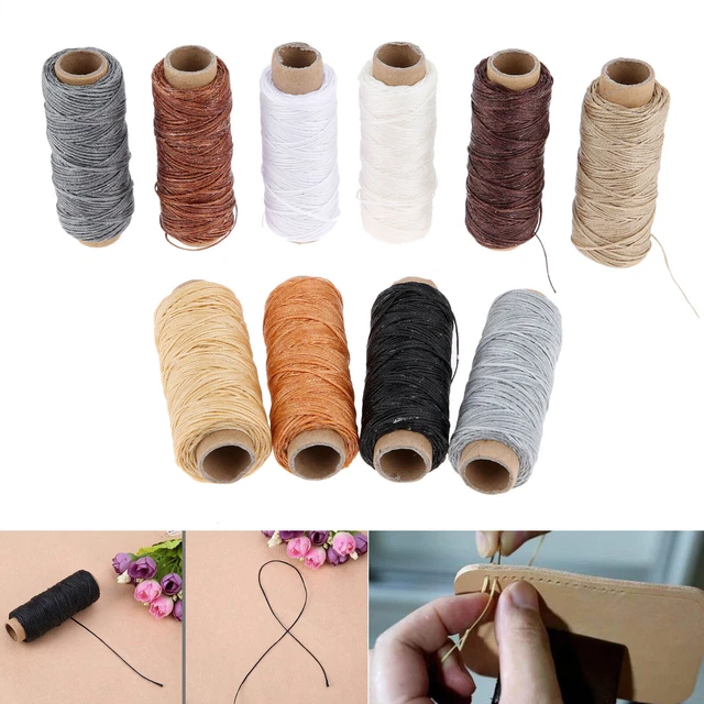 Hilo de costura artesanal para el hogar de 10 rollos 150D línea de cera línea cuero hilo de coser artesanal 10 colores