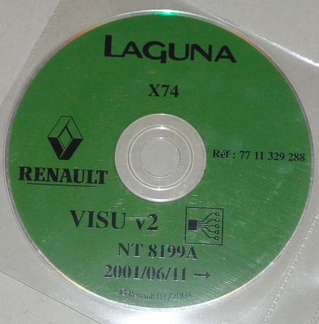 WORKSHOP MANUAL ELECTRICAL / Wiring Diagrams on DVD Renault Laguna X74