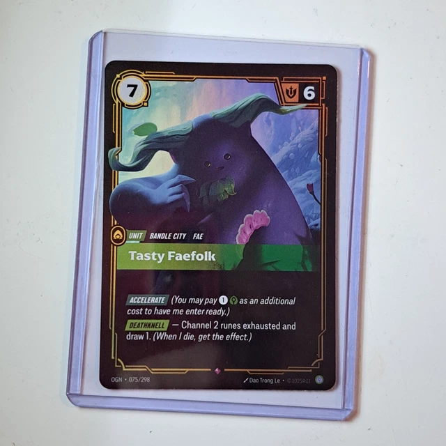 Faefolk Riftbound TASTY FAEFOLK OGN 075/298 Rare Riftbound League of Legends £4.36 ...
