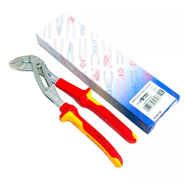 Knipex Alligator 250mm 1000V VDE Insulated Multigrips Waterpump Pliers 8806250