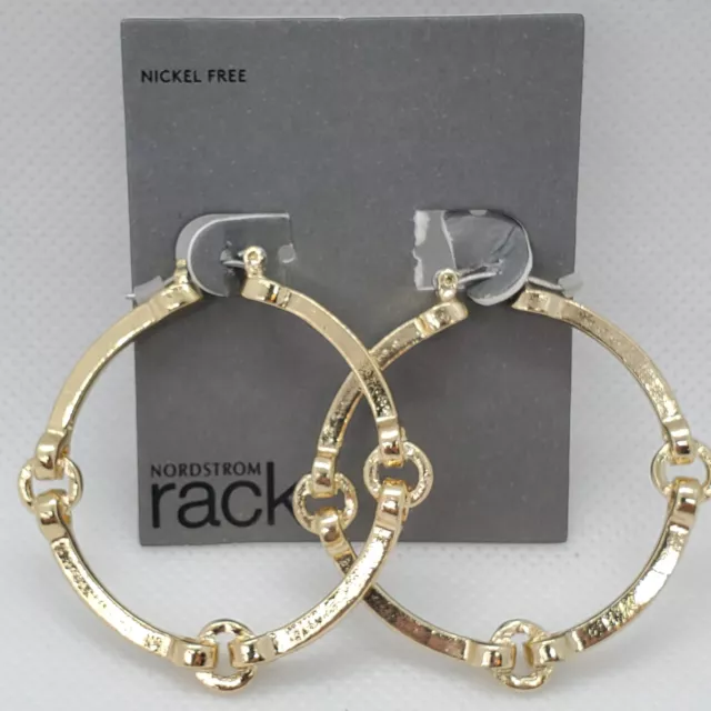 Nordstrom Rack Womens Gold Tone Hoop Earrings