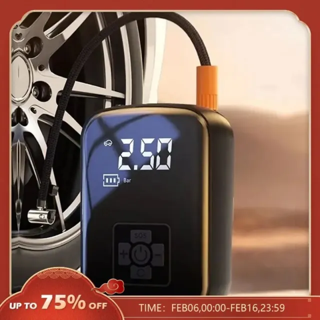 Wireless Car Air Compressor Electric Tire Inflator Pump