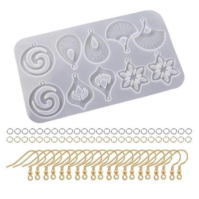 Resin Jewelry Mold Kit,Earring Silicone Mold Epoxy Casting Mold for DIY Earrings