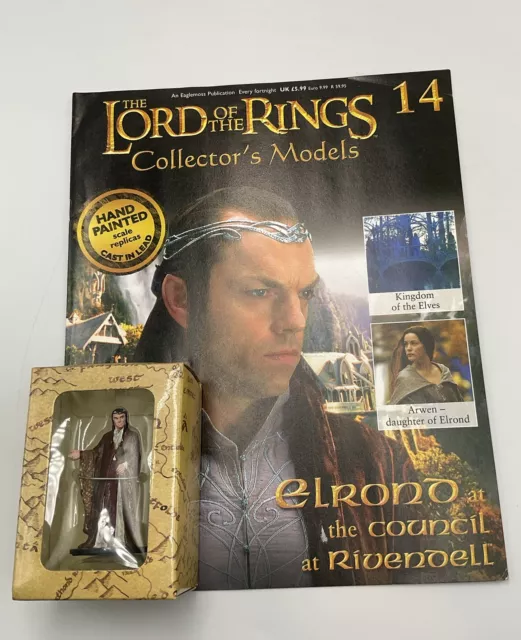 Eaglemoss Lord Of The Rings Lead Figure & Mag #14 Elrond At Council Of Rivendell