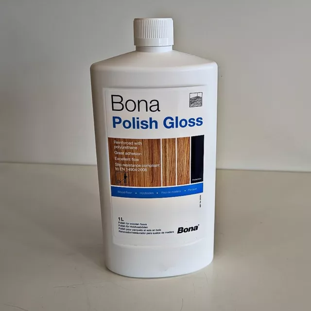 BONA Polish gloss 1L glänzend Parkettpolish Pflegemittel Parkettpflege