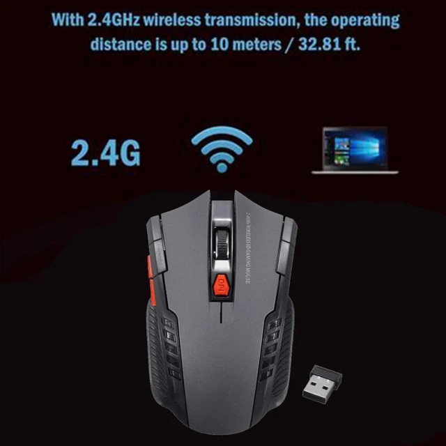 Mouse Con Scroll 2.4GHZ WIRELESS CORDLESS Mouse Mice Optical Scroll For PC Mouse Laptop ...