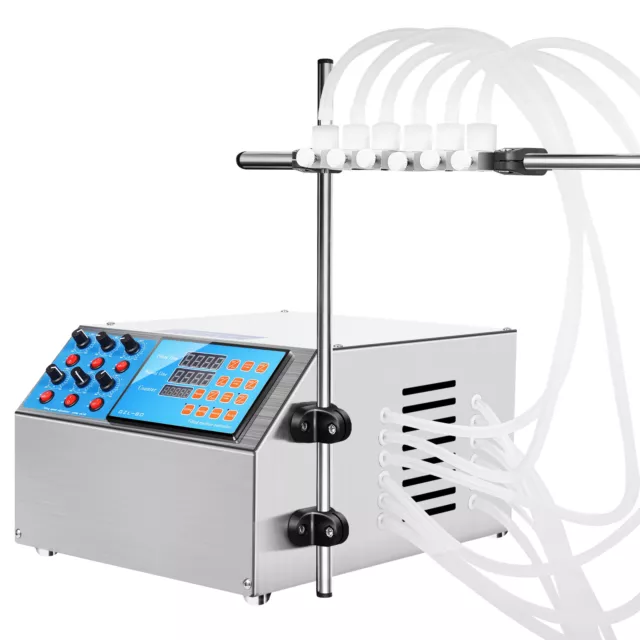 500W Six Heads Semi Automatic Liquid Filling Machine Oil Cosmetic Filler 5000ml